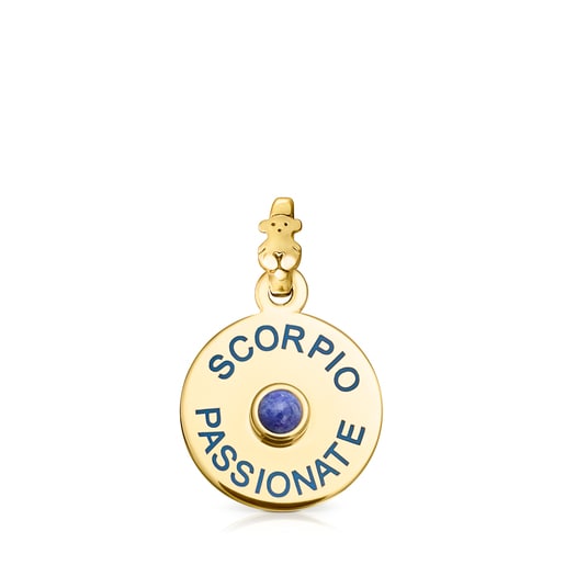 Vermeil Silver TOUS Horoscopes Scorpio Pendant with Lapiz lazuli