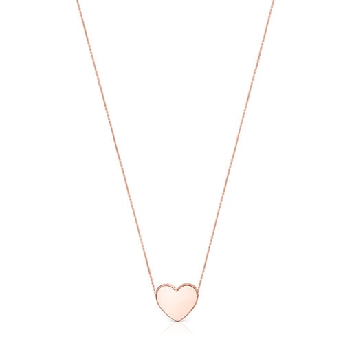 Rose Silver Vermeil Sweet Dolls heart Necklace | TOUS
