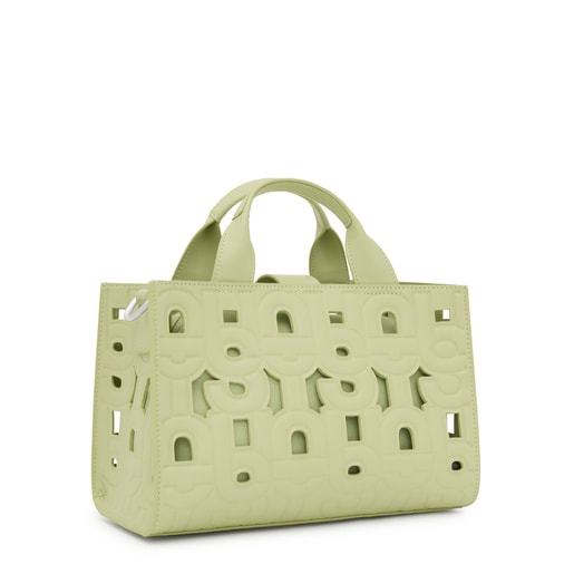 Μεσαίου μεγέθους τσάντα shopper Amaya TOUS MANIFESTO CUT σε πράσινο χρώμα