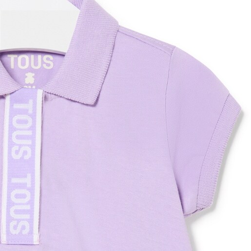 Polo-neck dress in Casual lilac