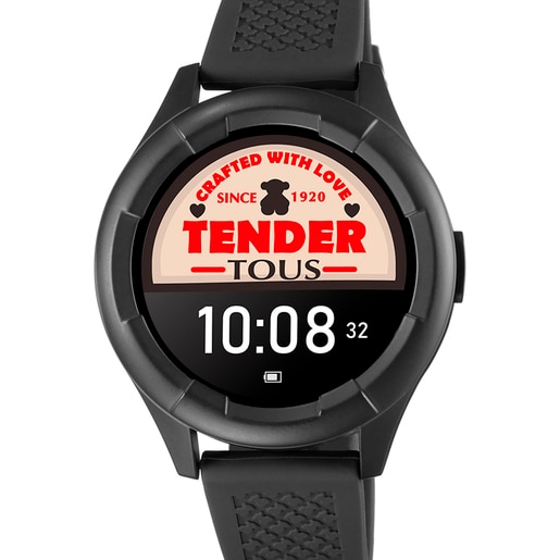 Reloj smartwatch Smarteen Connect Sport con correa de silicona negra