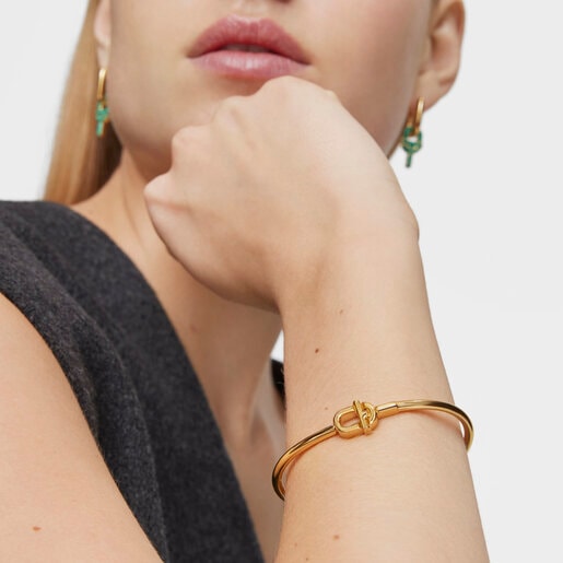 Bangle with 18kt gold plating over silver TOUS MANIFESTO