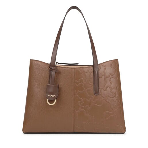 Large brown Leather TOUS Icon Shopping bag