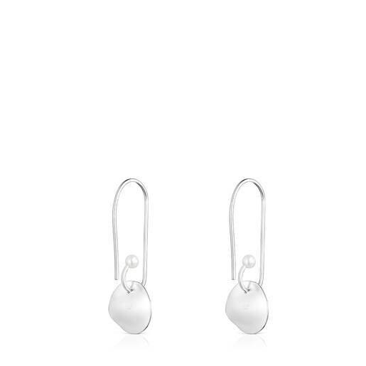 Aretes Nenufar de plata y perla