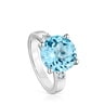 Anello in argento con diamante e topazio Basic Colors