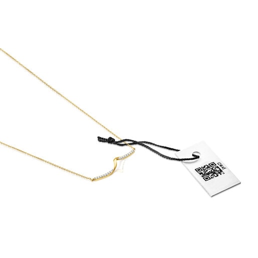 Gold TOUS St Tropez Necklace with diamonds | TOUS