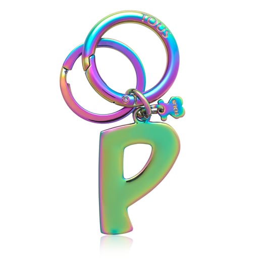 Iridescent Touscedario Letter P Key ring