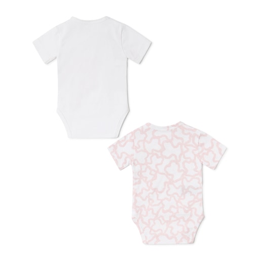 Pack of wrapover baby bodysuits in Kaos pink TOUS