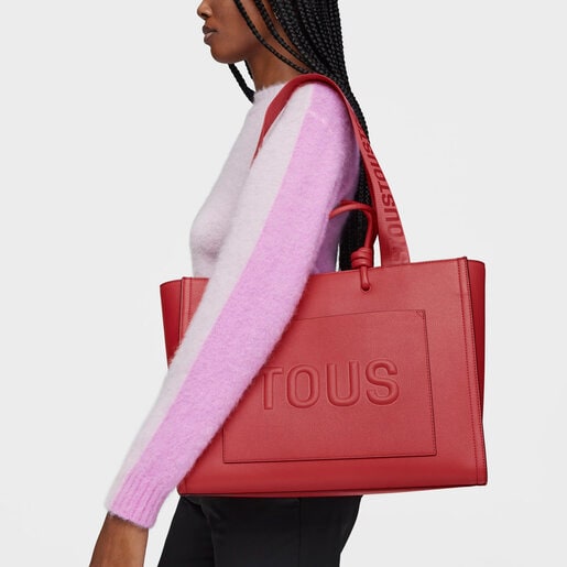 סל קניות TOUS La Rue New Amaya גדול בצבע חום-אדמדם
