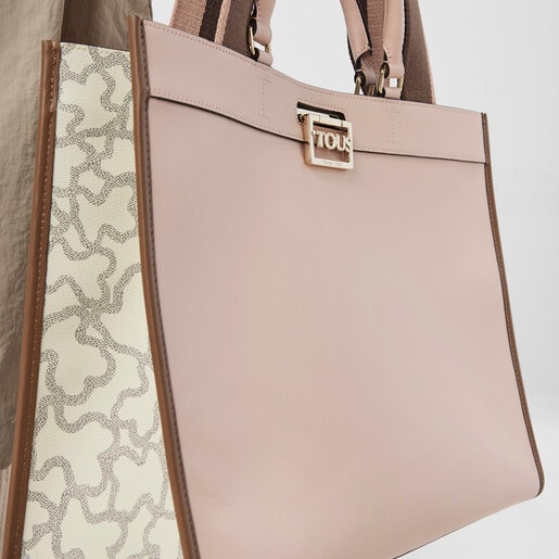 Большая бежевая сумка-шоппер Kaos Legacy