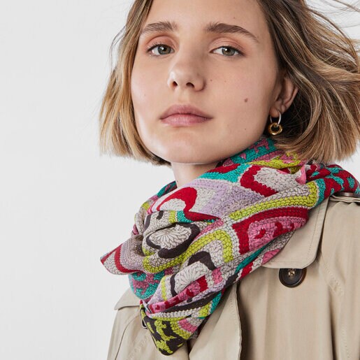 Yellow TOUS Crochet Foulard