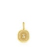 Gold Oursin Pendant with 0.01ct diamonds