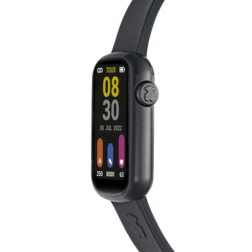 Reloj smartwatch con correa de nylon y correa de silicona negra T-Band