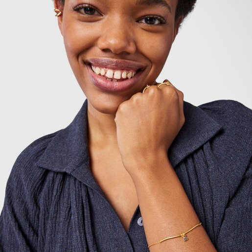 سوار Luah مزدان بدبدوب من فيرميل الفضة ومرصع بالكوارتز