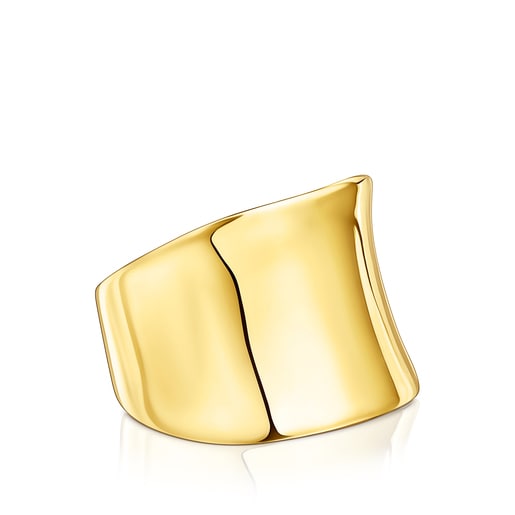 Bague Nenufar ouverte en Argent vermeil