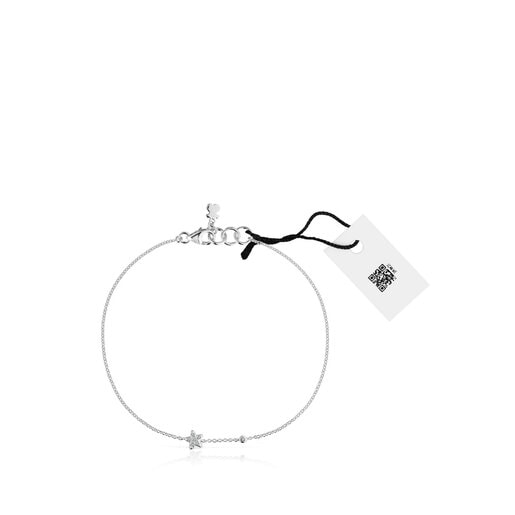 White-gold star Chain bracelet with diamonds TOUS Grain