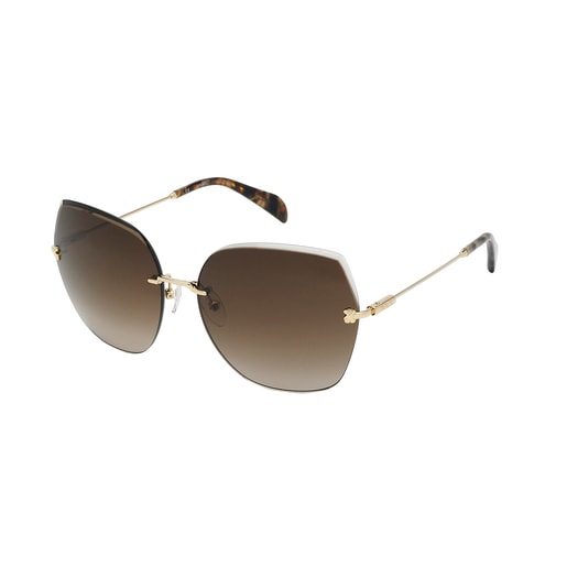 Gold colored Metal Bear Sunglasses