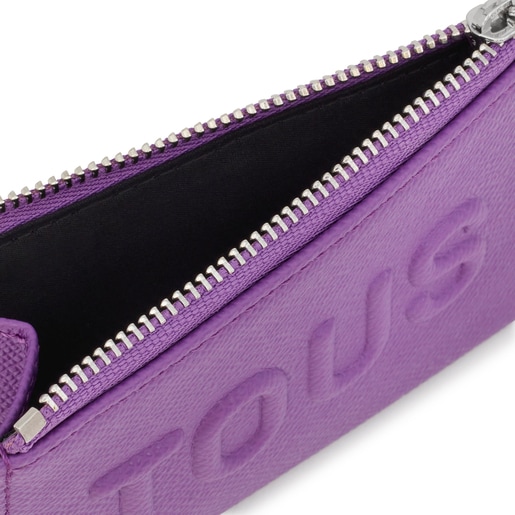 ライラックカラーのカードホルダー TOUS La Rue