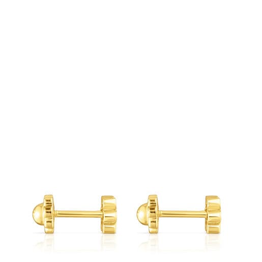 Gold Puppies Earrings Flower motif | TOUS