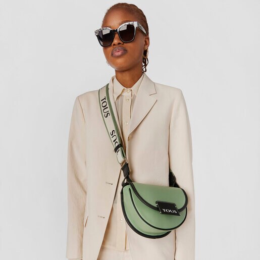 Bandolera pequeña caqui TOUS Halfmoon