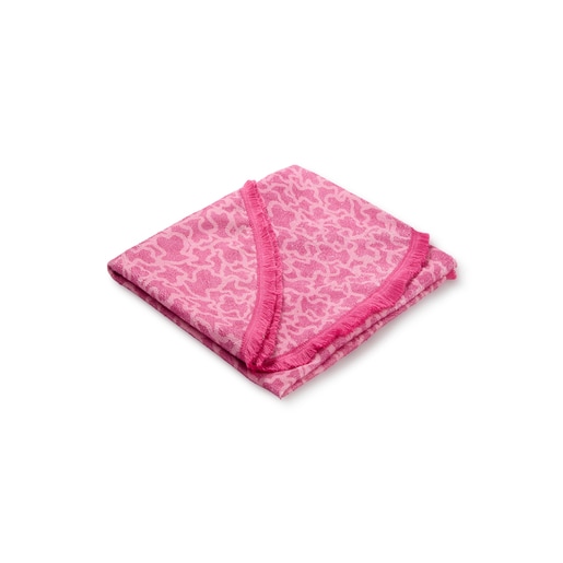Circular beach towel in Kaos pink