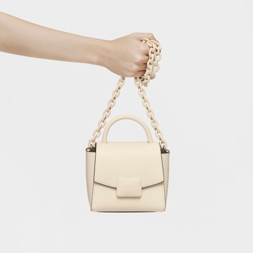 תיק צד TOUS Lucia מיני בצבע בז'