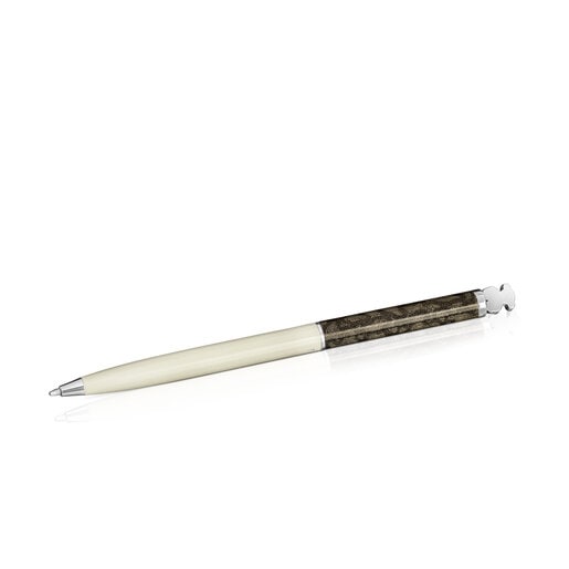 Steel TOUS Kaos Ballpoint pen lacquered in beige | TOUS