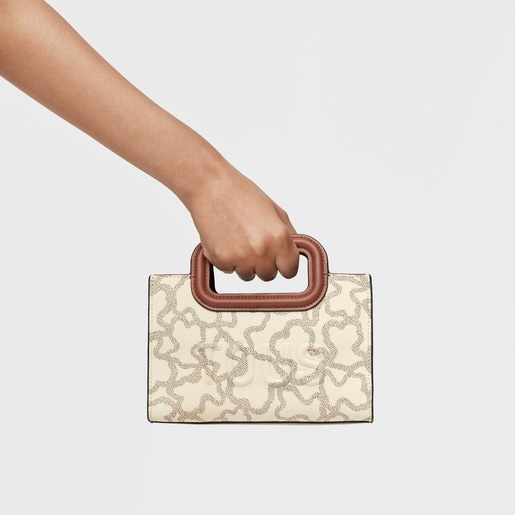 ベージュのミニ・クロスボディバッグ Kaos Icon