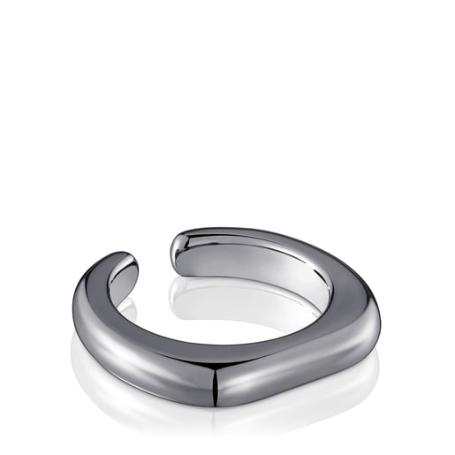 Bague ouverte en argent dark silver Line