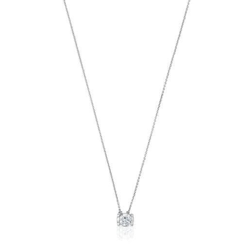 Gargantilla de platino con diamante talla brillante creado en laboratorio 0,70 ct Sweet Diamonds LGD