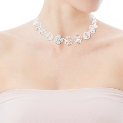 Серебряное Ожерелье Mossaic Power