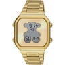 D-BEAR digital watch with gold-colored IPG steel bracelet
