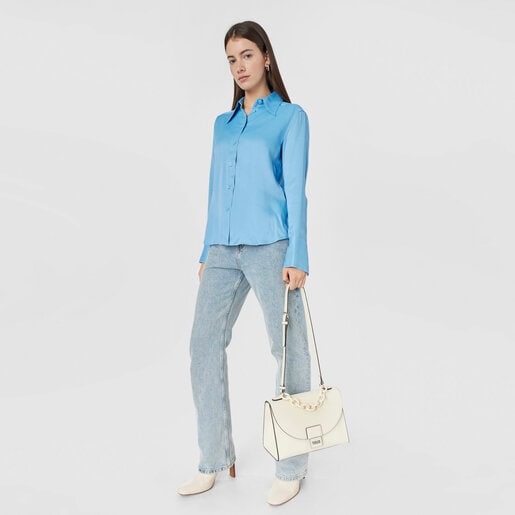 תיק אורבני TOUS Sylvia בינוני בצבע בז'