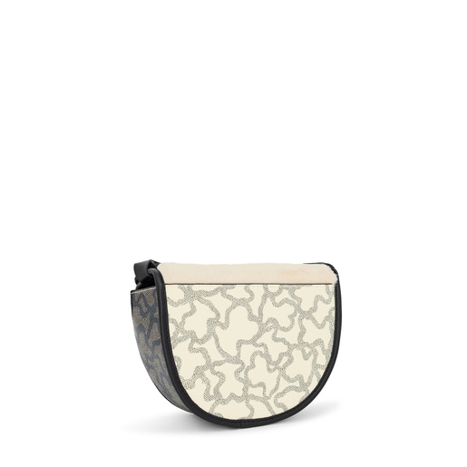 Bandolera pequeña beige Amaya Kaos Icon Fur