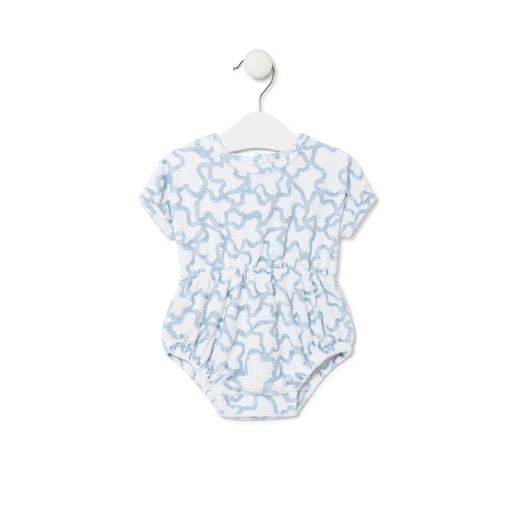 Terry cloth playsuit in Kaos blue