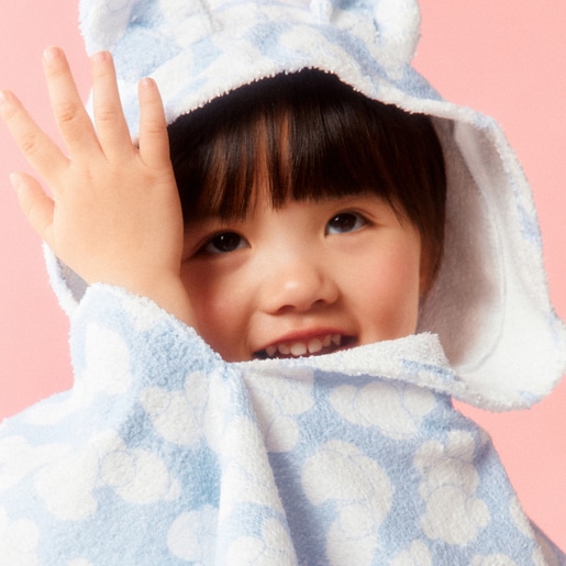 Poncho de playa Aqua azul celeste