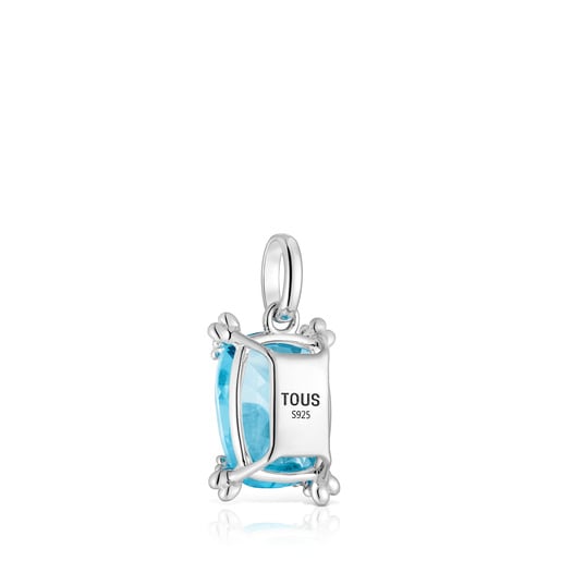 Silver Pendant with topaz Color Pills