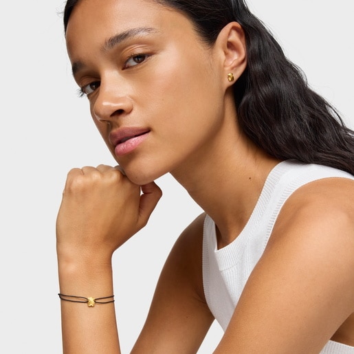 Pulsera bicolor de nylon motivo oso Icon Metal