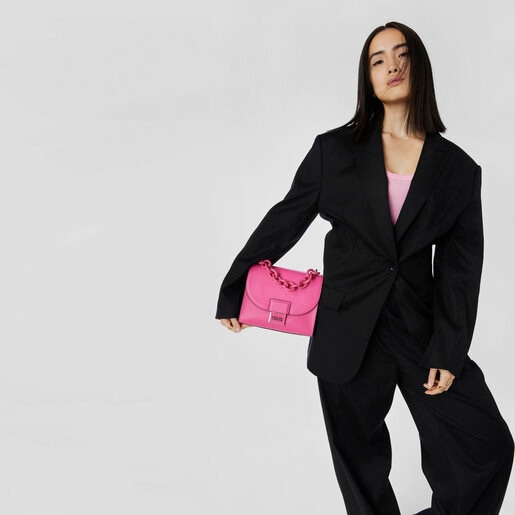 フューシャカラーのスモール・クロスボディバッグ TOUS Sylvia