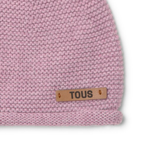Gorro de bebé de recién nacido Tricot rosa