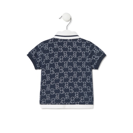 Bold Bear polo t-shirt in Casual navy blue