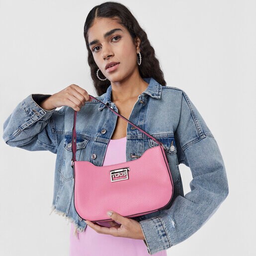 Bolso de hombro de piel rosa TOUS Legacy