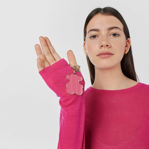 フューシャカラーのベアキーホルダー TOUS Pix