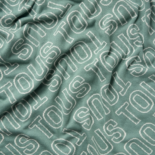 Reversible baby blanket in Nilo TOUS logo mist