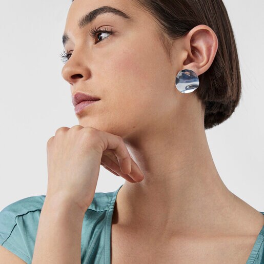 Pendientes pequeños Nenufar de plata