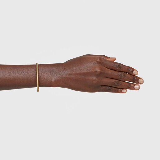 Mesh Tube gold colored IP steel Bracelet 17.5 cm