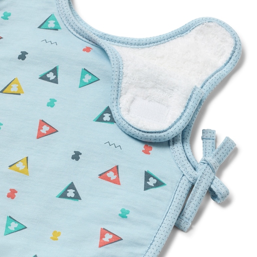 Pack de baberos bebé Triangulo azul celeste