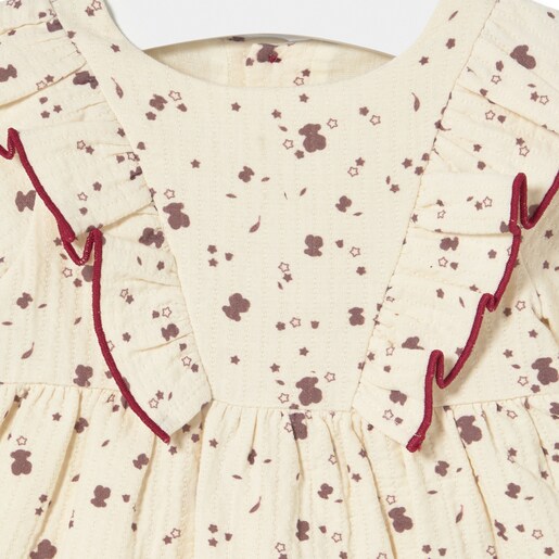 Girls dress in Garnet ecru