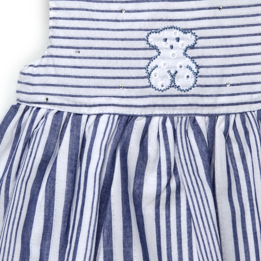 Juls striped dress with bow on the rear