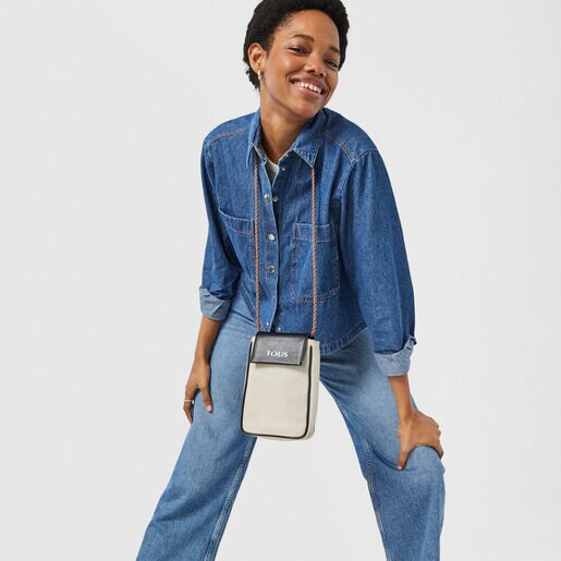 תיק יד TOUS Empire Cotton מיני בצבע בז'